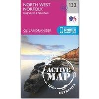 Landranger Active (132) North West Norfolk, Kings Lynn & Fakenham (OS Landranger Map)