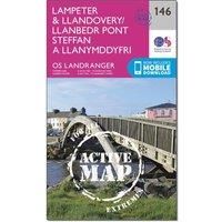 Lampeter & Llandovery / Llanbedr Pont Steffan a Llanymddyfri Map | Weatherproof | Aberaeron | Ordnance Survey | OS Landranger Active 146 | Wales | ... | Maps | Adventure (OS Landranger Active Map)