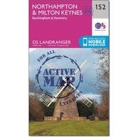 Landranger Active (152) Northampton, Milton Keynes,Buckingham & Daventry (OS Landranger Map)
