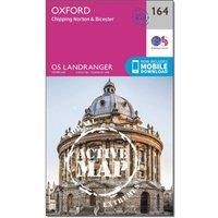 Ordnance Survey Landranger Active 164 Oxford, Chipping Norton & Bicester Map With Digital Version, Pink