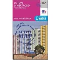 Landranger Active (166) Luton, Hertford, Hitchin & St Albans (OS Landranger Map)