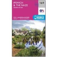 Ordnance Survey Landranger Active 169 Ipswich, The Naze & Clacton-on-Sea Map With Digital Version, Pink