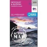 Landranger Active (200) Newquay, Bodmin, Camelford & St Austell (OS Landranger Active Map)