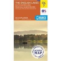 Ordnance Survey Explorer Active OL7 The English Lakes - South Eastern Area Map With Digital Version