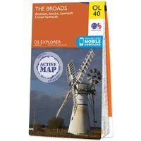 OS Explorer Active OL40 The Broads: Wroxham  Beccles  by Ordnance Survey New Map