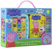 Peppa Pig Electronic Me Reader Jr and 8 Look and Find Sound Book Library