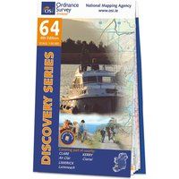 Map of County Clare, Limerick and Kerry: OSI Discovery 64