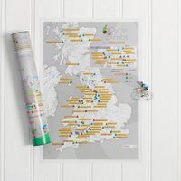 Cycle Climbs Scratch Off Travel Map - Maps International - Great Gift for Cyclists - 29 x 42cm