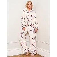 Jim Jam The Label Jim Jam The Label Burgundy Bow Print Pyjamas - Burgundy