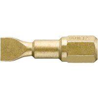 Wiha Gold Slotted Screwdriver Bits 5.5mm 25mm Pack of 3