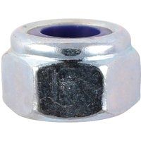 Nylon Lock Nuts Bright Zinc Plated M5 Pack of 100