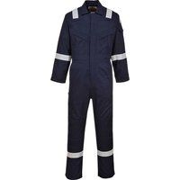 Biz Flame Mens Flame Resistant Super Lightweight Antistatic Coverall Navy Blue L 34"