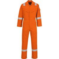 Biz Flame Mens Flame Resistant Super Lightweight Antistatic Coverall Orange 2XL 34"