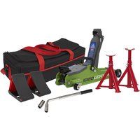 Sealey 1020LE Low Entry Yankee Trolley Jack Kit 2 Tonne Green
