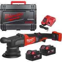 Milwaukee M18 FROP15 Fuel 18v Cordless Brushless Random Orbit Polisher 125mm 2 x 5ah Li-ion Charger Case