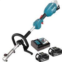 Makita DUX18 18v LXT Cordless Brushless Split Shaft Garden Multi Tool Set 2 x 5ah Li-ion Charger