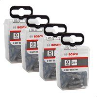 Bosch Expert 100 Piece Tic Tac Box Extra Hard Pozi Screwdriver Bit Set PZ2 25mm Pack of 100 FREE Magnetic Bit Holder