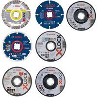 Bosch 7 Piece X Lock Cutting and Grinding Disc Starter Set