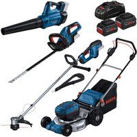 Bosch Professional 4 Piece 18v Cordless Brushless Garden Set 2 x 5.5ah Li-ion Charger