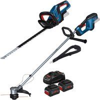 Bosch Professional 18v Cordless Brushless Hedge and Grass Trimmer Kit 2 x 5.5ah Li-ion Charger