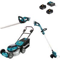 Makita 3 Piece 18v LXT Cordless Garden Tool Kit 2 x 5ah Li-ion Battery Charger