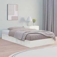 Bed Frame White 90x200 cm Solid Wood