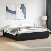 Berkfield Home Bed Frame without Mattress Black 180x200 cm Super King