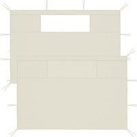 Gazebo Sidewalls with Windows 2 pcs Cream