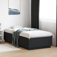 Berkfield Home Bed Frame with LED without Mattress Black 90x200 cm