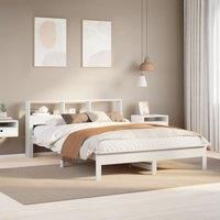 Berkfield Home Bed Frame without Mattress White 160x200 cm Solid Wood Pine