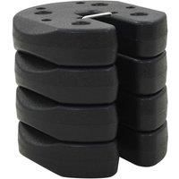 Gazebo Weight Plates 4 pcs Black 220x50 mm Concrete