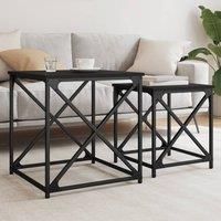 Berkfield Home Nesting Coffee Tables 2 pcs Black Engineered Wood