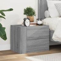 Berkfield Home Wall-mounted Bedside Cabinet Grey Sonoma 45x30x35 cm | Size: 45 x 30 x 35 cm