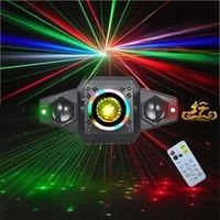 LED Rotating Laser Beam Strobe 3-in-1 Disco Light DMX512 DJ Bar Club Party Wedding Christmas Effect