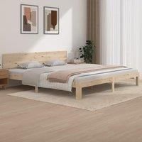 Bed Frame Solid Wood Pine 200x200 cm
