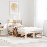 Berkfield Home Bed Frame without Mattress 100x200 cm Solid Wood Pine in Brown