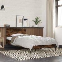 Berkfield Home Bed Frame without Mattress Smoked Oak 90x200 cm in Brown
