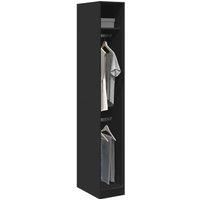 Berkfield Home Wardrobe Black 30x50x200 cm Engineered Wood | Size: 30 x 50 x 200 cm