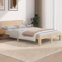 Bed Frame Solid Wood 120x190 cm Small Double