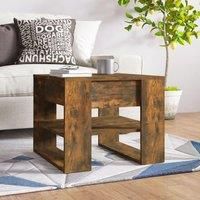 Coffee Table Smoked Oak 55.5x55x45 cm Engineered Wood