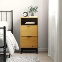 Bedside Cabinet "FLAM" 40x35x80 cm Solid Wood Pine