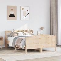 Berkfield Home Bed Frame without Mattress 150x200 cm King Size Solid Wood Pine in Brown