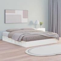 Bed Frame White 140x200 cm Solid Wood