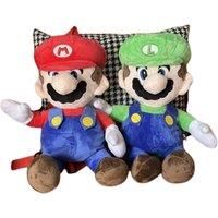 Super Mario & Luigi Plush Backpack Doll with Realistic Breathing Effect