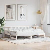 Daybed with Trundle White 90x190 cm Solid Wood Pine