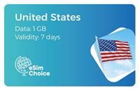 eSimChoice USA Travel eSIM - 7 Days - 1GB