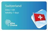 eSimChoice Switzerland Travel eSIM - 7 Days - 1GB