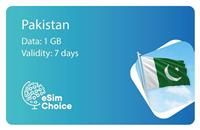 eSimChoice Pakistan Travel eSIM - 7 Days - 1GB
