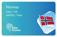 eSimChoice Norway Travel eSIM - 7 Days - 1GB