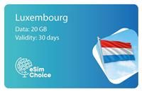 eSimChoice Luxembourg Travel eSIM - 30 Days - 20GB